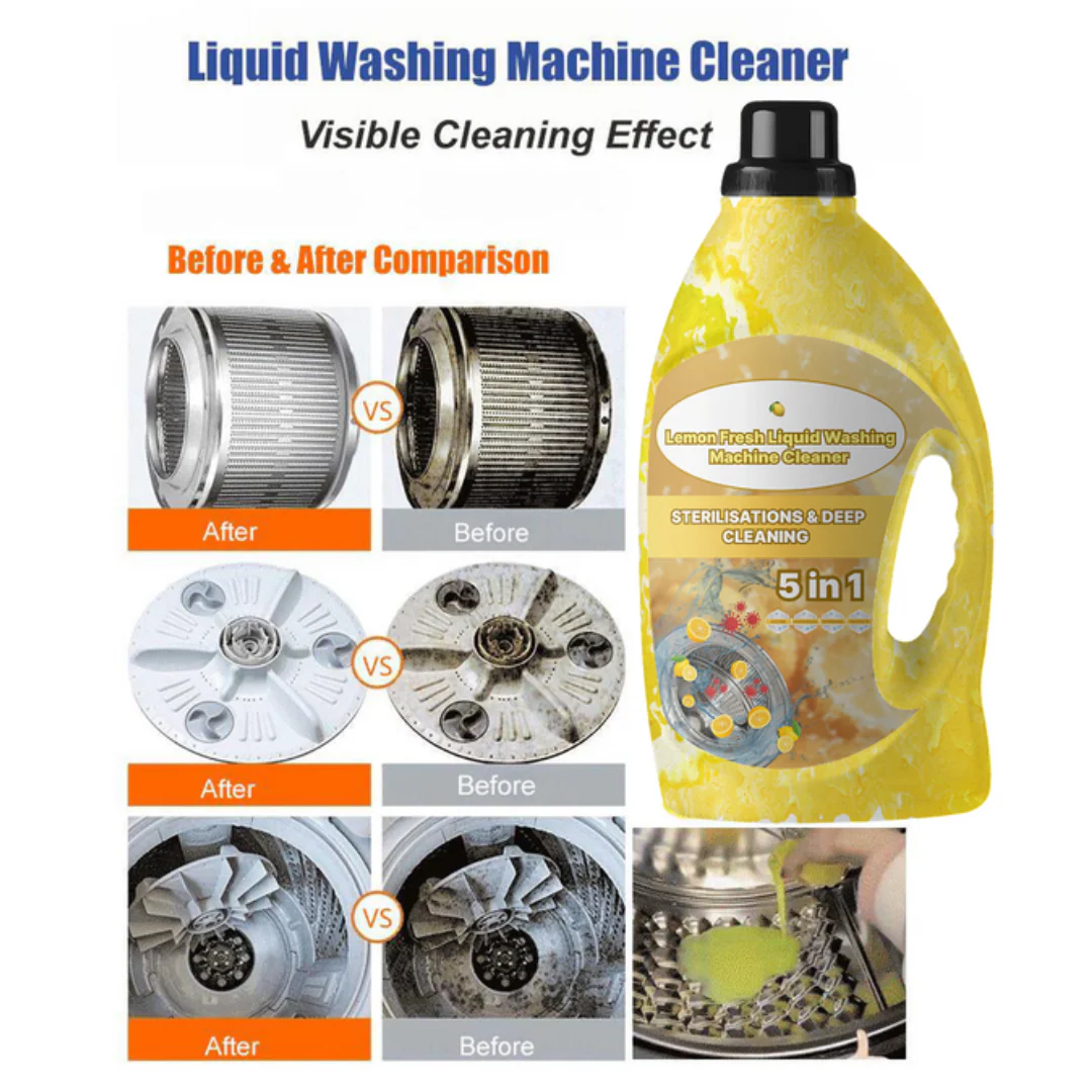 CitraWash - Lemon Fresh Liquid Washing Machine Cleaner (Buy 1 Get 3 Free ) - Image 3