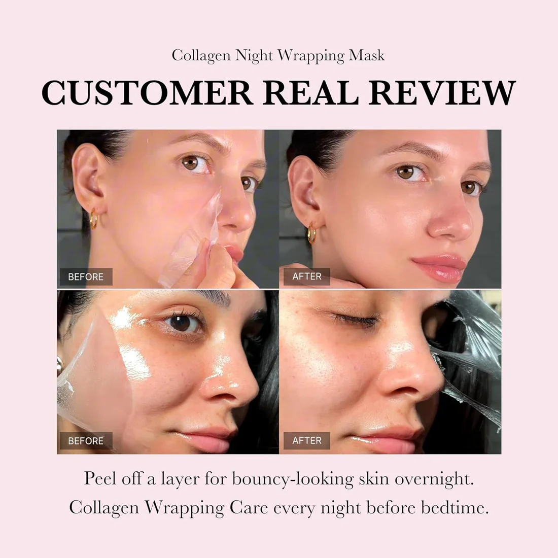 Korean Collagen Night Wrapping Peel Off Mask (Buy 1 Get 1 Free) - Image 4