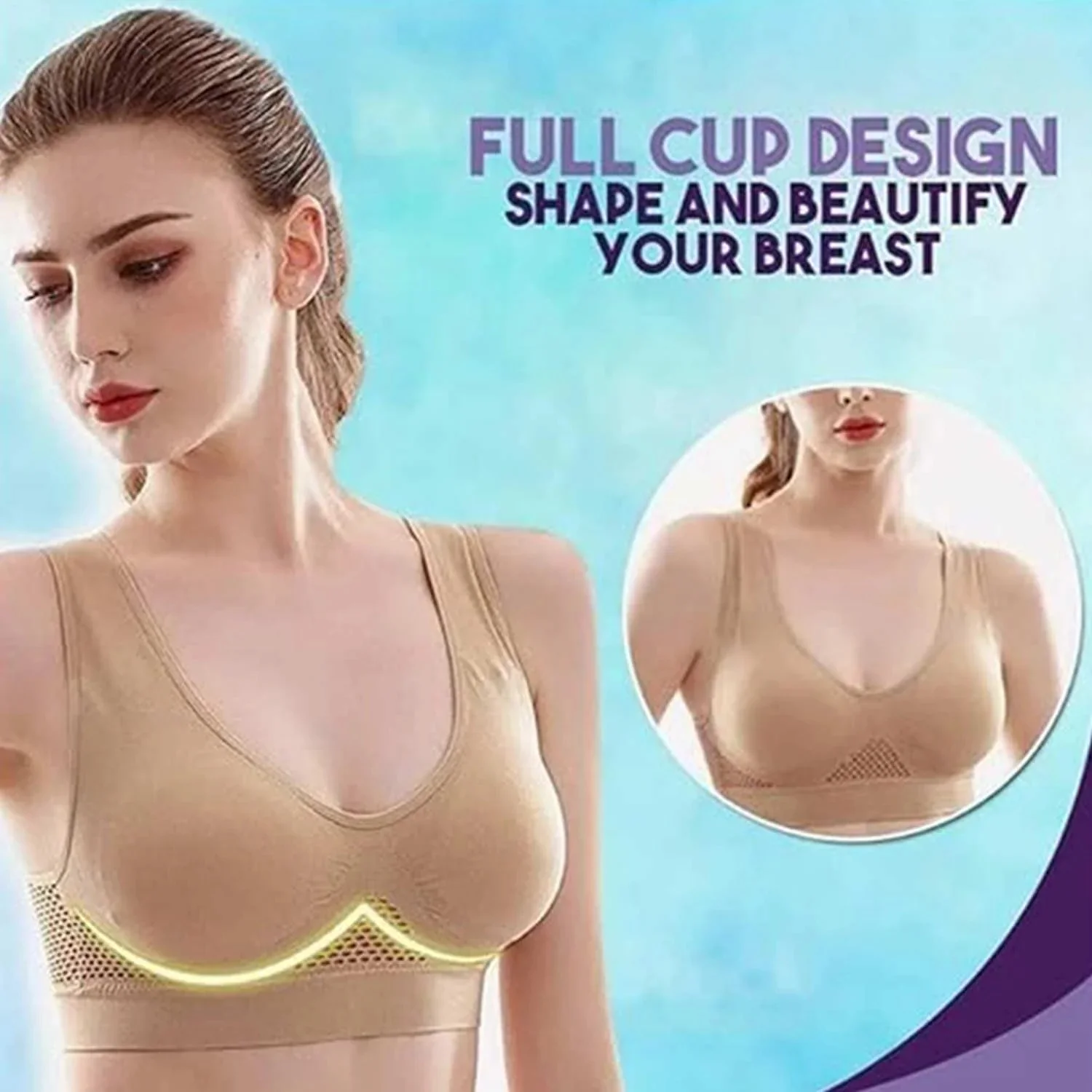 ComfortCurve Women's Cotton Solid Non Padded Air Bra (Pack of 3) - Image 7