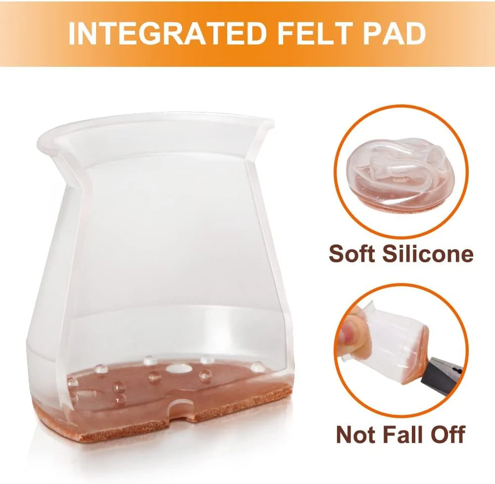 FloorGuard® - Silicone Chair Leg Protectors with Felt for Hardwood Floors (6PCS) - Image 4
