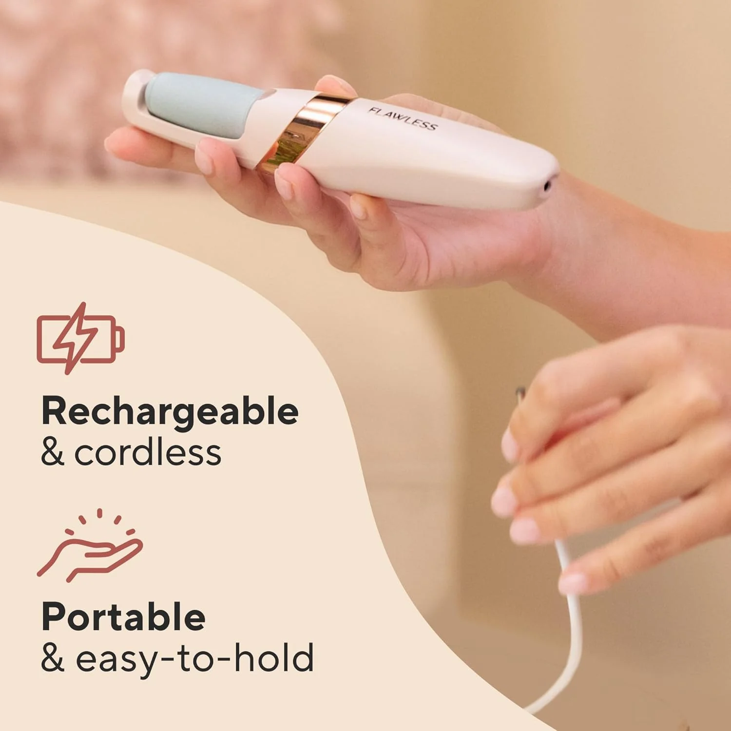 FootSilk® - Electric Foot Smooth Pedicure Callus Remover Wand - Image 3