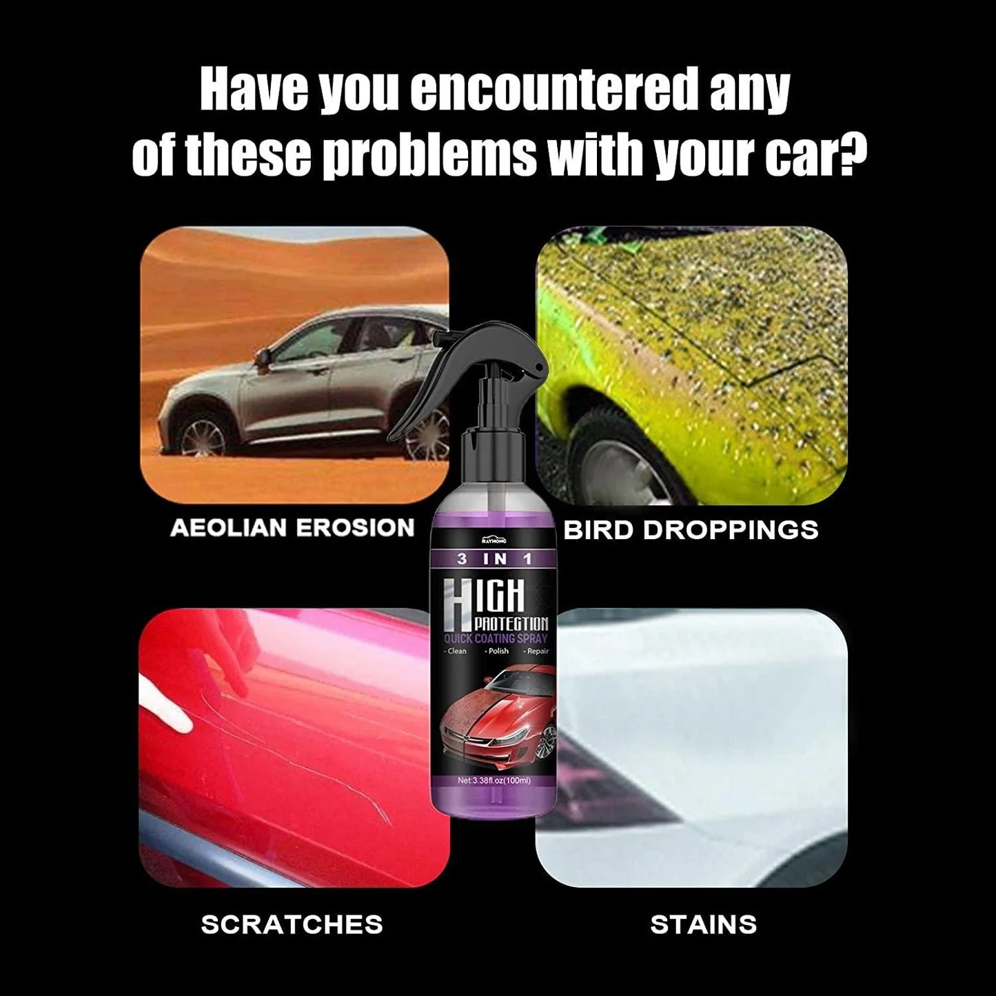 3 in 1 High Protection Quick Car Ceramic Coating Spray (Pack of 2) - Image 12