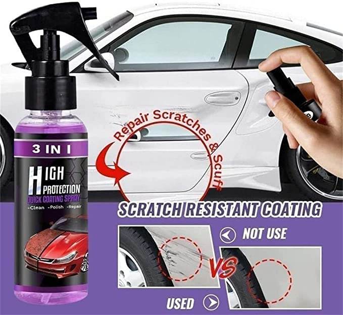 3 in 1 High Protection Quick Car Ceramic Coating Spray (Pack of 2) - Image 3