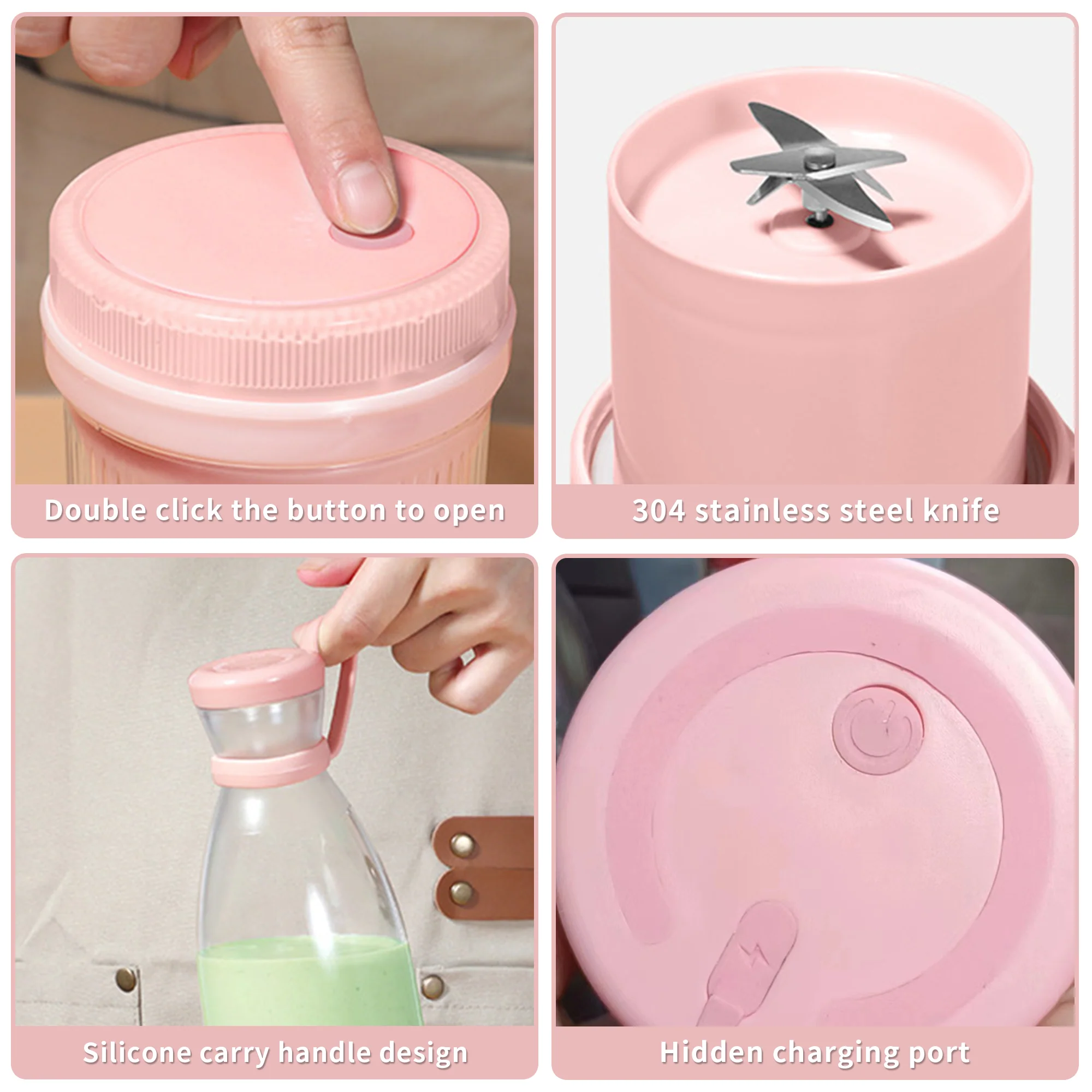 JuicyGo Portable Electric USB Blender Juicer Bottle - Image 5