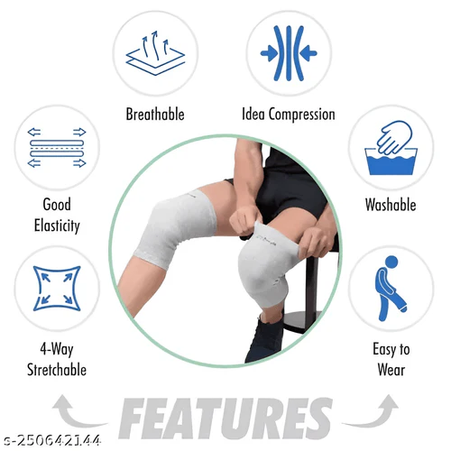 Bamboo Compression Knee Sleeves (Pack of 2) - Image 2