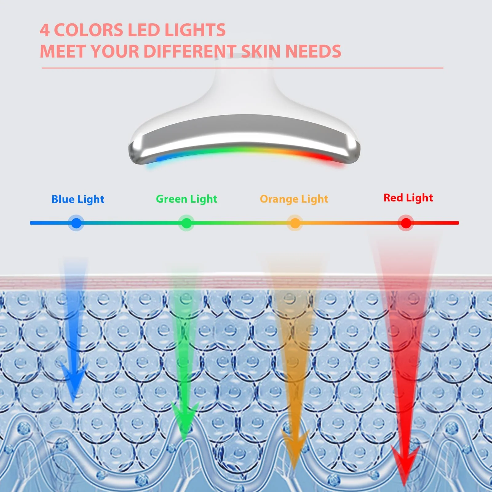 Red Light Therapy 7-Color LED Face & Neck Rejuvenation Device - Image 8