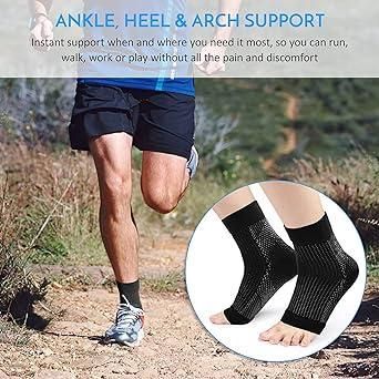 Neuropathy Socks for Women and Men for Relief Swollen Feet and Ankles ( Black color ) - Image 4