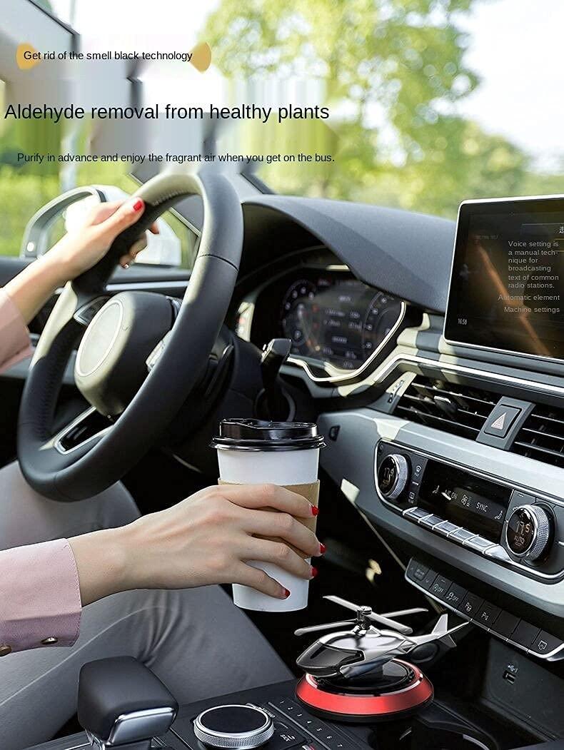 New Helicopter alloy Solar Car Air Perfume Diffuser - Image 2