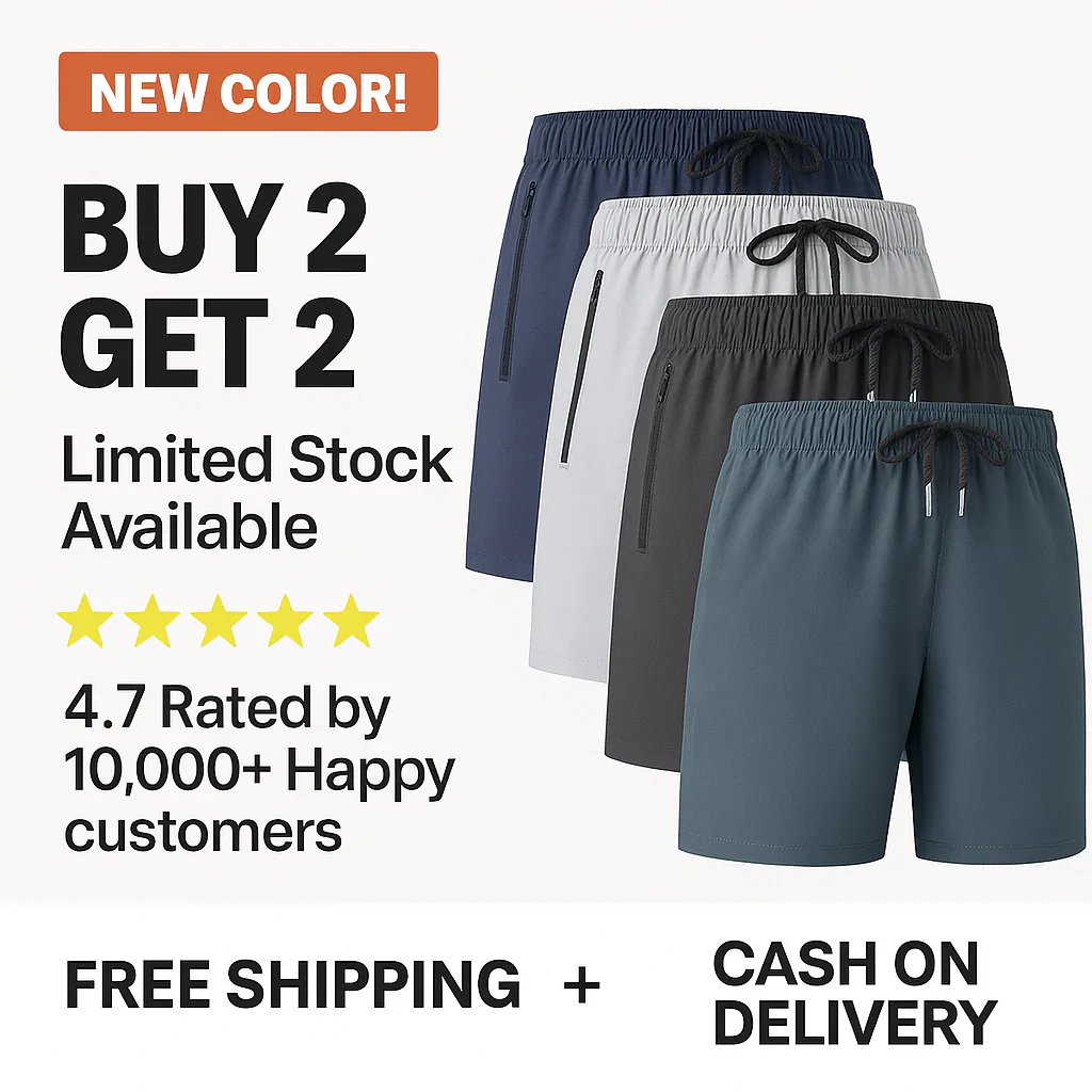 Combo of 4 Men's Stretchable Premium Cotton Shorts for summers ☀️(₹199/piece) - Image 2