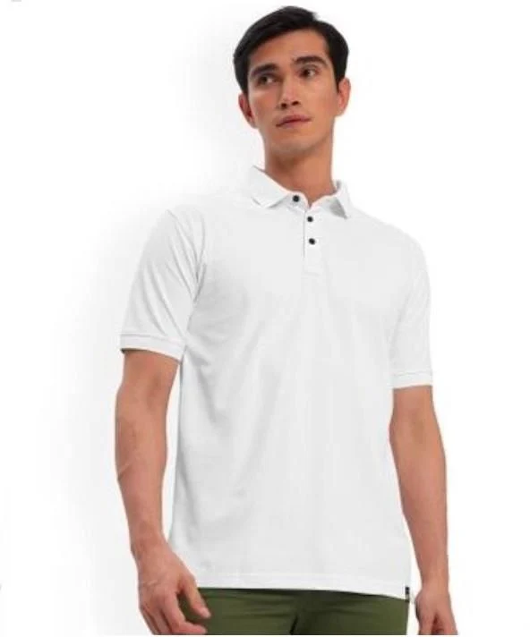 Poly Cotton Solid Half Sleeves Mens Polo T-shirt (Pack of 3) - Image 3