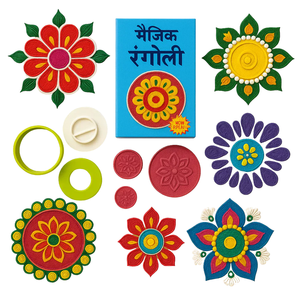 Rangoluxe® Magic Rangoli Kit – Instantly Create Stunning, Mess-Free Rangolis (Special Diwali Offer) - Image 5
