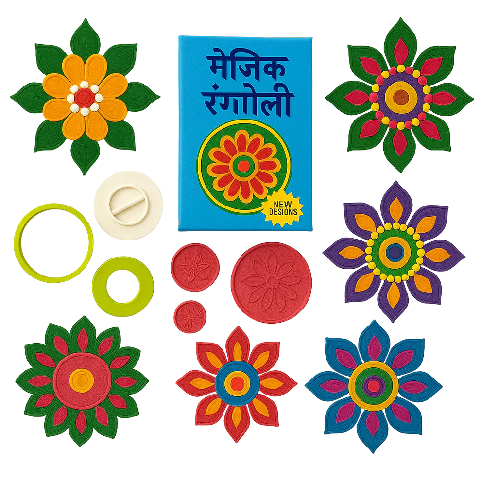 Rangoluxe® Magic Rangoli Kit – Instantly Create Stunning, Mess-Free Rangolis (Special Diwali Offer) - Image 6
