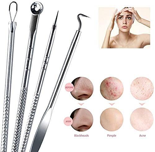 Stainless Steel Blackhead Remover Extractor Tool Set of 4 - Image 2