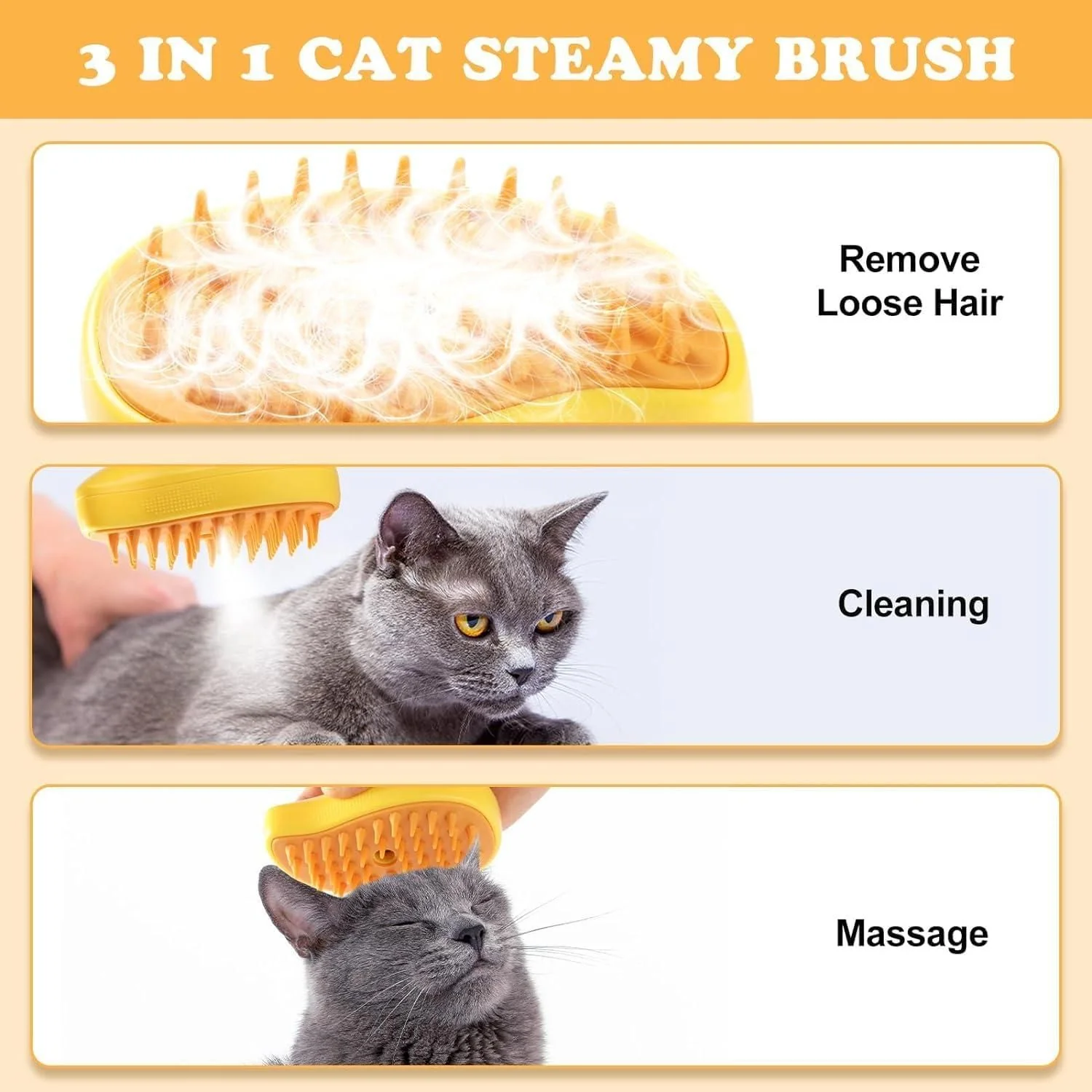 Steaming Pet Hairbrush - Image 4