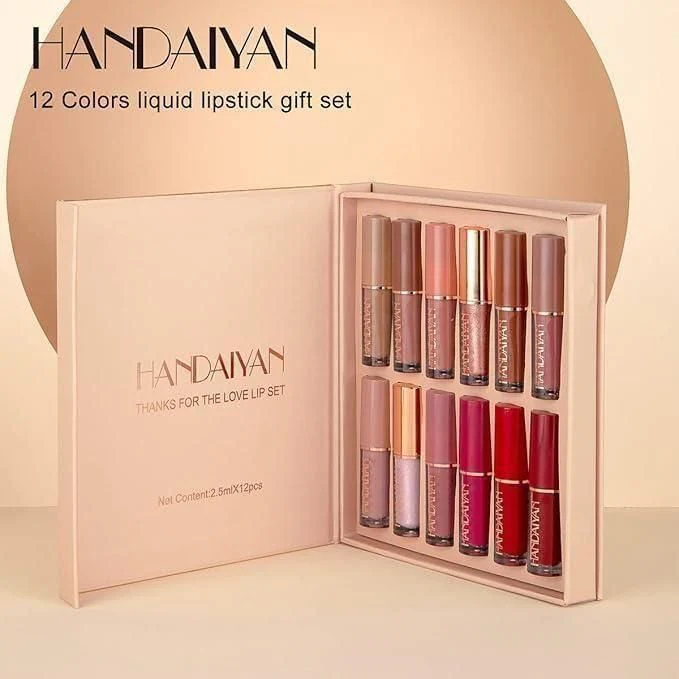 Velvet Matte Liquid Lipstick Set 12 Pcs - Image 17